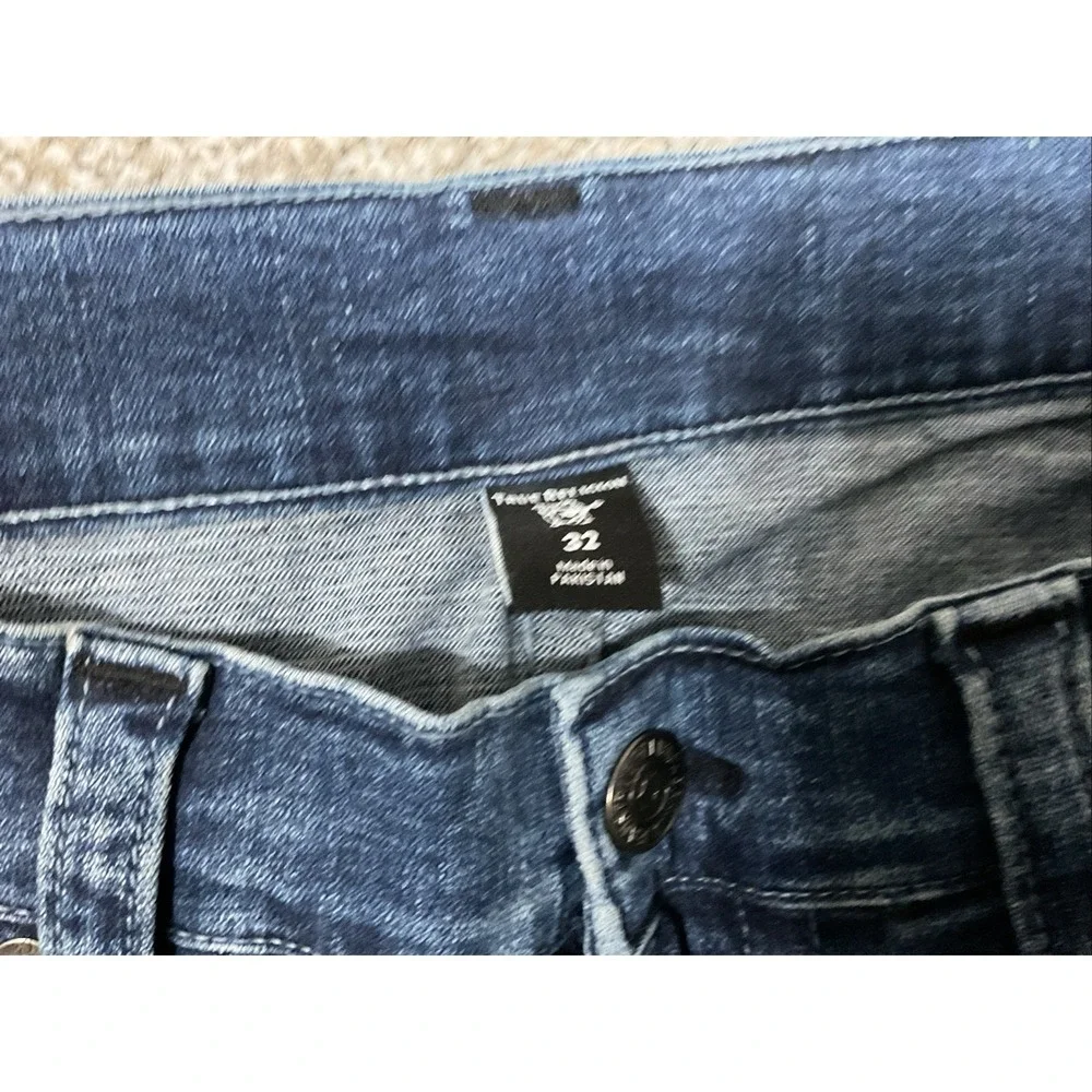 True Religion Rocco No Flap Relaxed Skinny Denim Jeans 32W Men's Dark Wash Blue